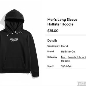 Hollister Classic Black Hoodie for Men